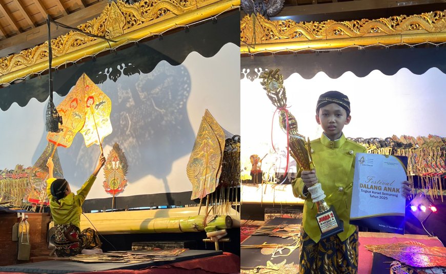 Dalang Cilik Semarang, Danendra, Raih Juara II di Festival Dalang Anak Korwil Semarang Raya