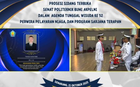 Digitalisasi Maritim Berkelanjutan, Wisuda ke-52 Politeknik Bumi Akpelni Siapkan SDM Cerdas Siap Kerja