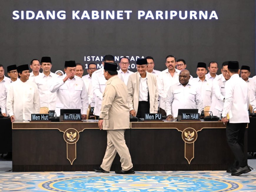 Presiden Prabowo Ajak Kabinet Tunjukkan Teladan Kesederhanaan dan Jaga Perputaran Ekonomi Jelang Idulfitri
