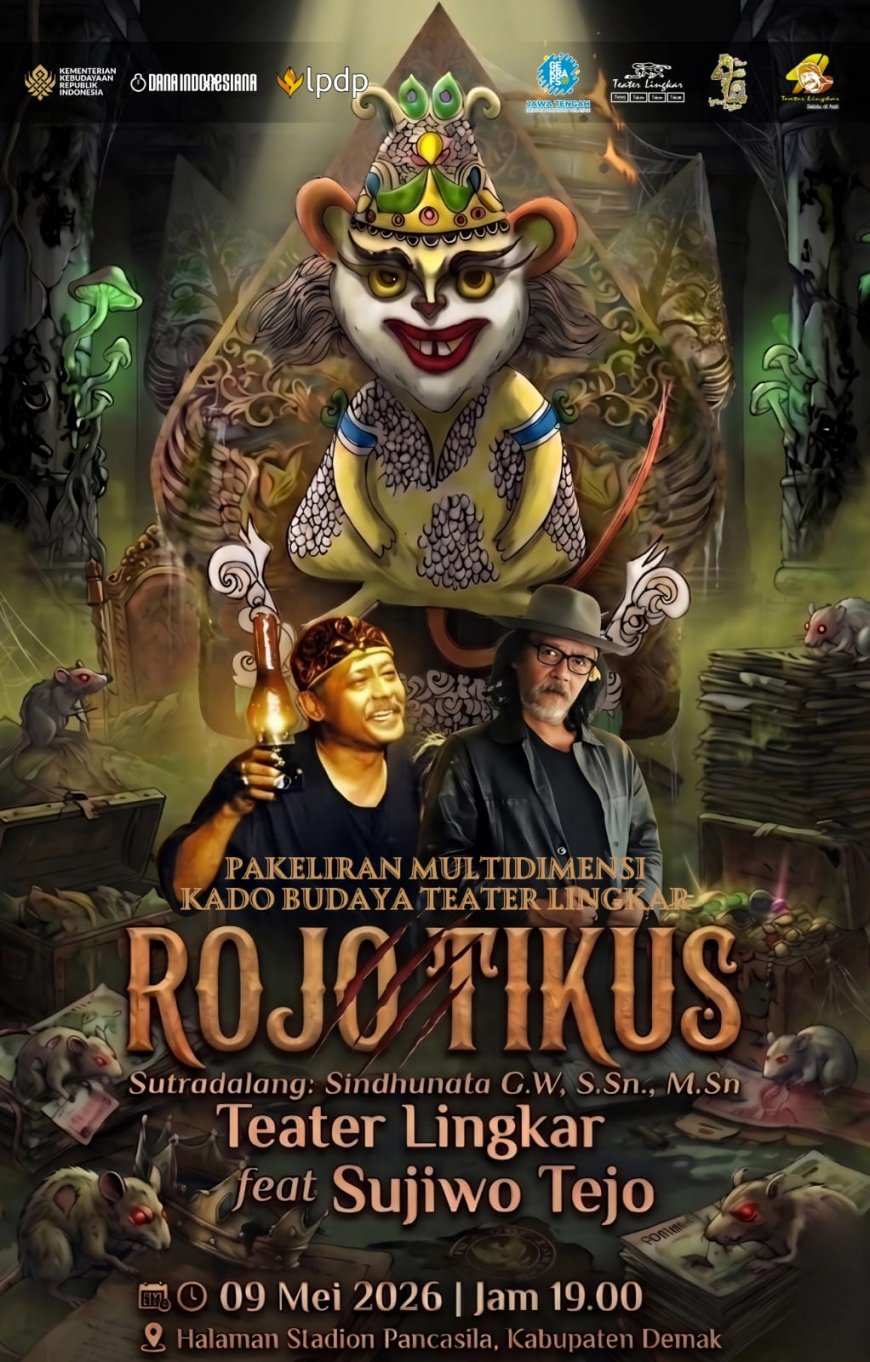 Spektakel Budaya “Rojo Tikus” Siap Menghipnotis, Teater Lingkar Angkat Kritik Sosial Lewat Pakeliran Multidimensi