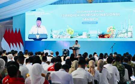 Presiden Prabowo Lakukan Groundbreaking 13 Proyek Hilirisasi Nasional Tahap II Senilai Rp116 Triliun