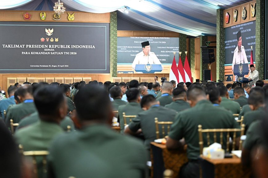 Beri Taklimat Kepada 1.500 Komandan Satuan TNI, Presiden Prabowo Kobarkan Semangat Juang dan Soliditas