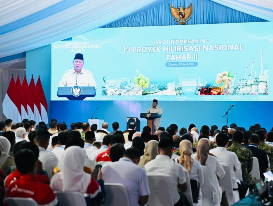 Presiden Prabowo Lakukan Groundbreaking 13 Proyek Hilirisasi Nasional Tahap II Senilai Rp116 Triliun