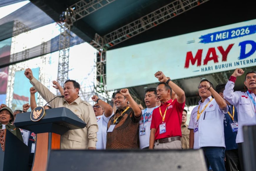 400 ribu Buruh Hadiri Peringatan Hari Buruh Internasional, Presiden Prabowo Tegaskan Tak Akan Gentar Bela Rakyat