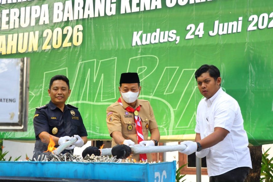 Cegah Kerugian Negara, Pemkab Kudus Musnahkan 8,9 Juta Batang Rokok Ilegal