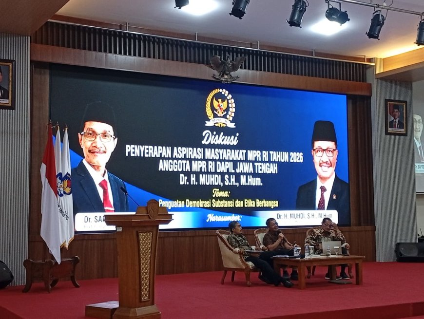 Serap Aspirasi Mahasiswa di UPGRIS, Anggota MPR Muhdi: Dorong Demokrasi Substantif Berbasis Etika