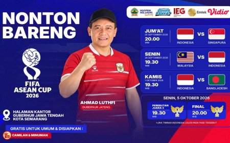 Terbuka untuk Umum, Pemprov Jateng Gelar Nobar FIFA ASEAN Cup 2026